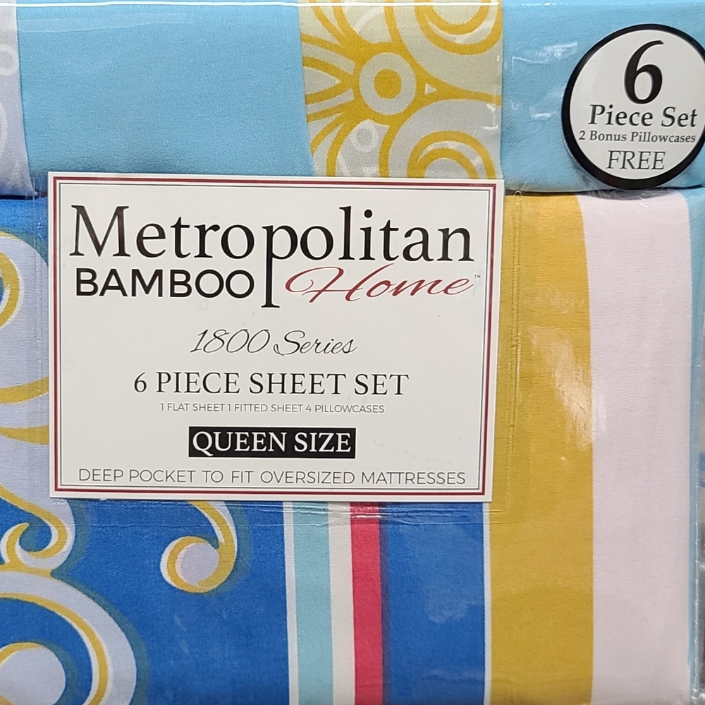 Metropolitan Bamboo Home 6 Piece Sheet Set